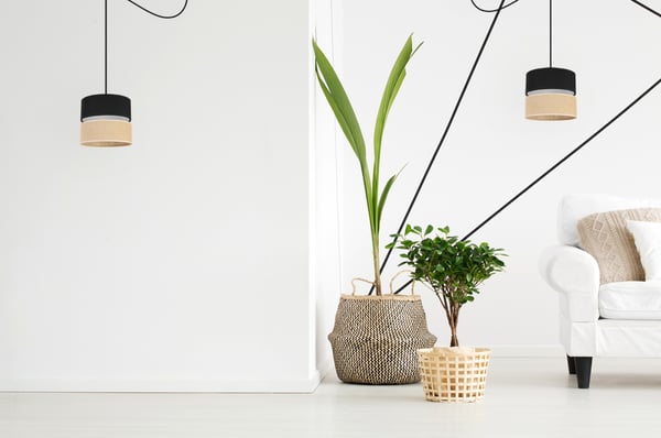 Lofthængende lampe, lampeskærm 20 cm, sort edderkop