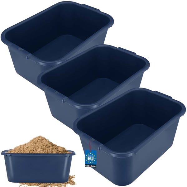 KOTARBAU® Rektangulär trädgårdscontainer Murbrukscontainer 45 l Marinblå 3-pack KOTARBAU® Rektangulär trädgårdscontainer Murbrukscontainer 45 l Marinblå 3-pack