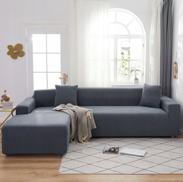 Sohvanpäällinen, 2-istuttava sohva, paksu harmaa