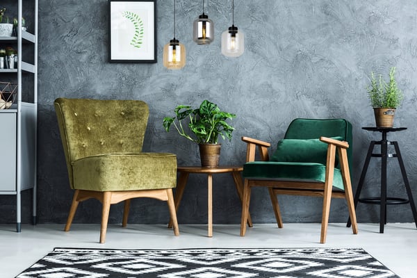 MODERNE ELEGANT HÆNGELAMPE MED GLASSKÆRM