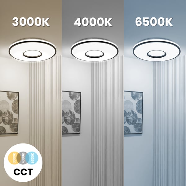 LED loftslampe overflademonteret VERUS 72W CCT hvid rund 50cm + LUMILED fjernbetjening