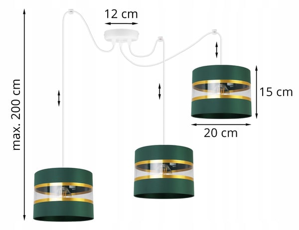 Loftshængende lampe lysekrone lampeskærm moderne
