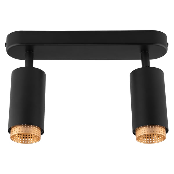 Loftlampe reflektor LED 2x GU10 tuba spot ELIGIS sort LUMILED