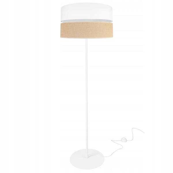 GULVLAMPE, STÅENDE, METALSKÆRM, 40 CM, HVID