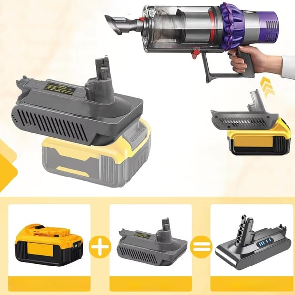 DeWalt 18/20V batterikonverter til Dyson V10