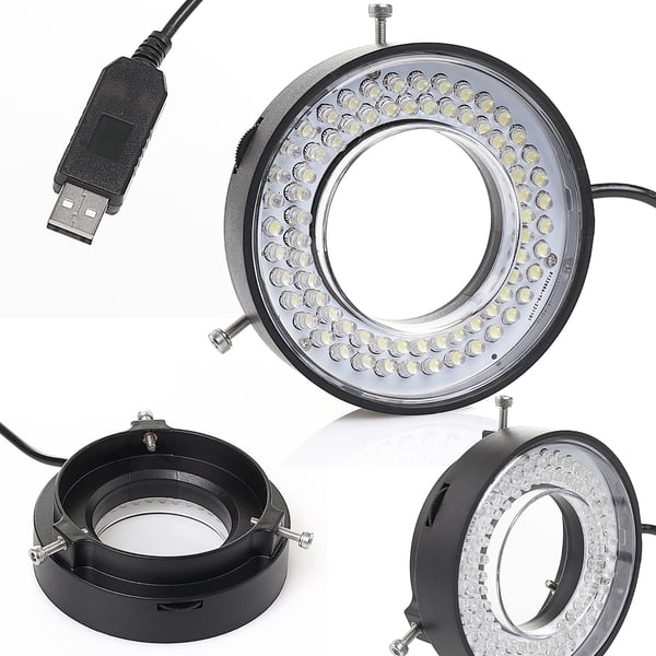 Techrebal justerbar 72x LED-belysning til mikroskop