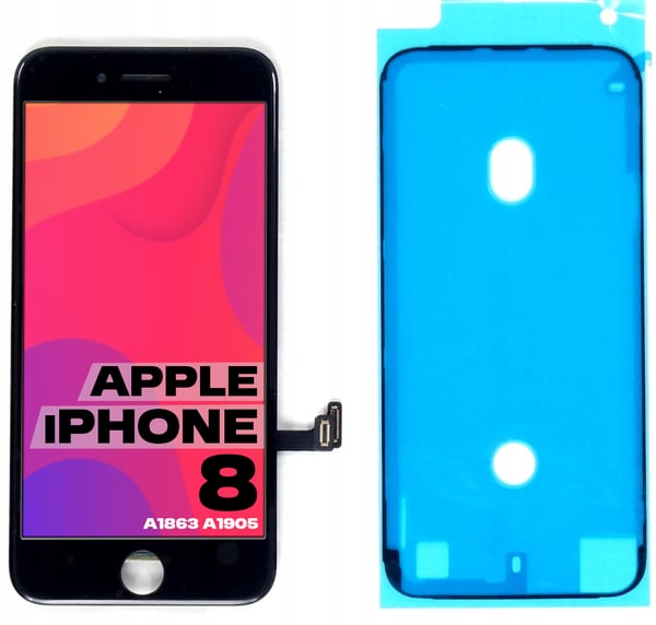 Skærm til Apple iPhone 8 med original Retina-display sort