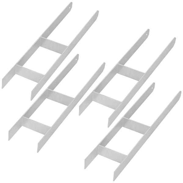 KOTARBAU® H-søjlefundament til indstøbning, konsol, galvaniseret stålankare, 140 mm, 4-pak