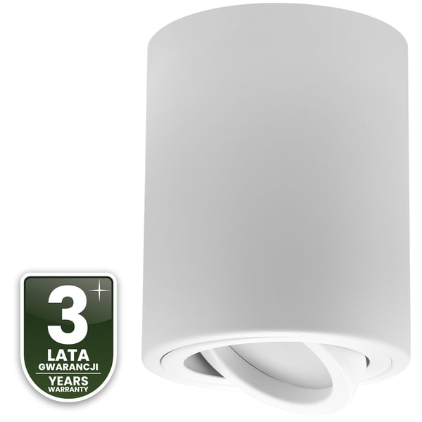 Påbygningsmonteret HALOGEN Spot Tube Flytbar Armatur LUNDO GU10 LUMILED Rund Hvid 80mm