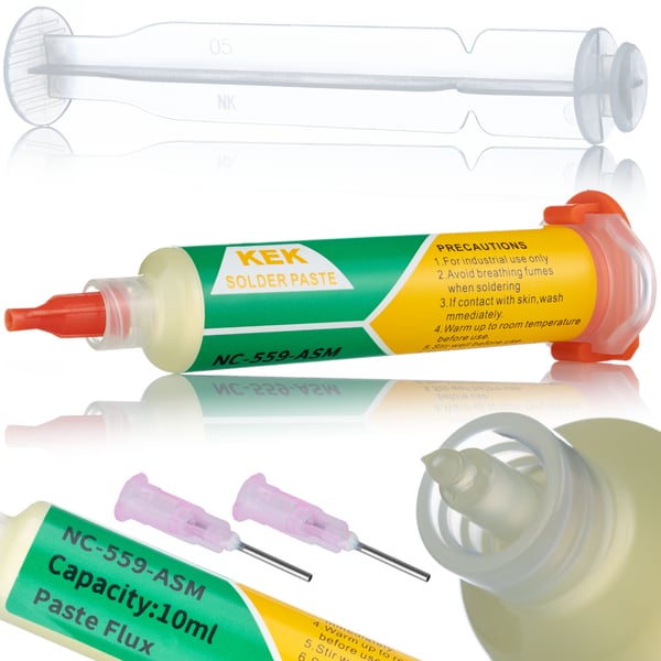 Rosfix Flux i sprøjte NC-559-ASM + Loddepasta (flydende tin) XGSP50 42g 183