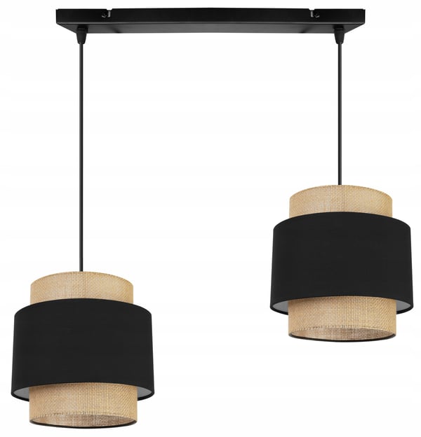 Hængende lampe, loftslysekrone, lampeskærm, boho juta