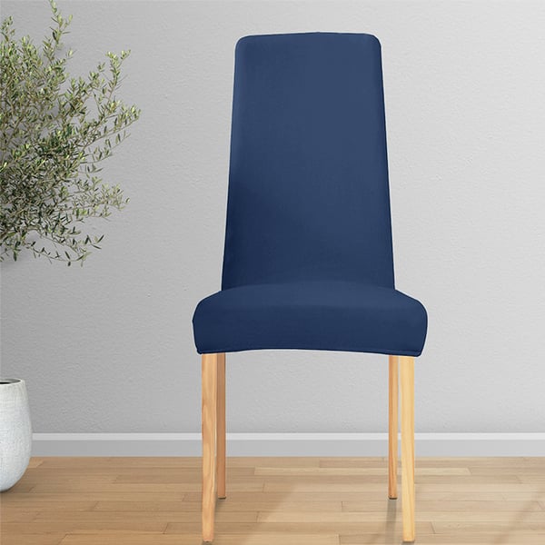 Tuolinpäällinen, kapea selkänoja, paksu pehmeä sametti, tummansininen