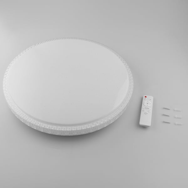 LED-kattovalaisin pinta-asennettava AGA2 72W IP44 CCT valkoinen pyöreä 50cm + LUMILED kaukosäädin