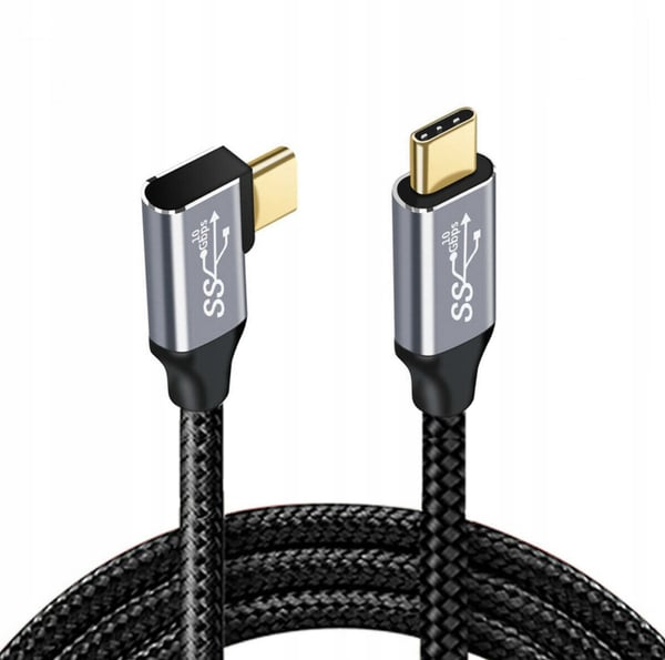 Kabel Vinklet USB-C USB-C 3.1 Power Delivery 100W QC 4.0 5A 2M