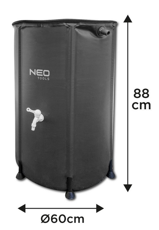 Sammenklappelig regnvandstank, 250 l, PVC - T N15-951