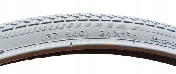 Rullstolsdäck grått 24x1 3/8 37-540