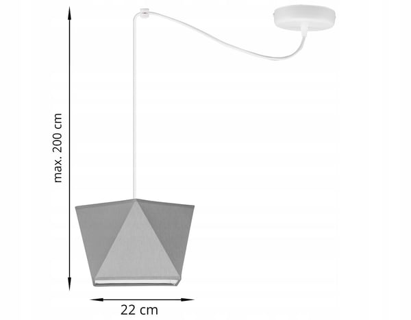 Lofthængende lampe med loftskrone og edderkopskærm