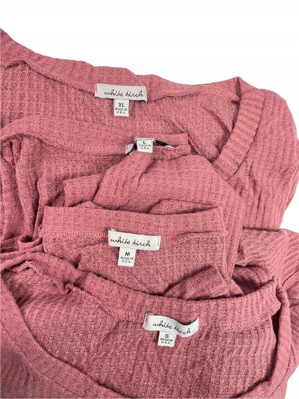 Rosa designerbluse hvid birk L