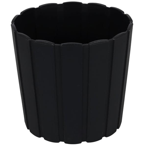 Plastkruka för blommor och örter antracit 16,5x15 cm
