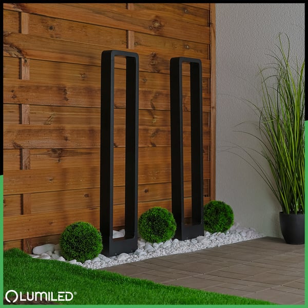 Trädgårdslampa stolpe utomhus stående LED 10W ERICA 80cm LUMILED