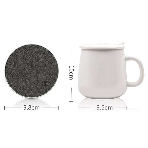 Keraaminen lämmitetty muki induktiolatauslaite
