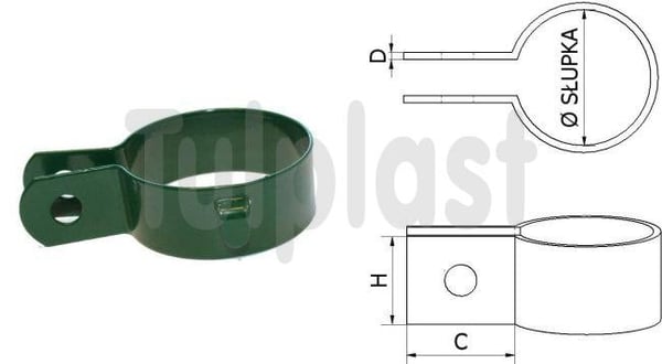 ENDEKLEMME 1 HUL GRØN 1055 - SL OK1/60 Z