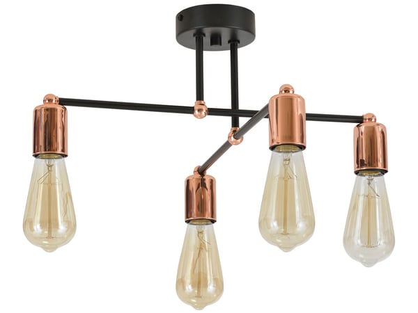 Moderni Loft Edison -riippuvalaisin kuparikromi