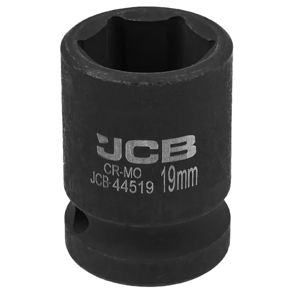 JCB Slagtopnøgle 1/2" 19 mm 6-punkts Cr-Mo topnøgle