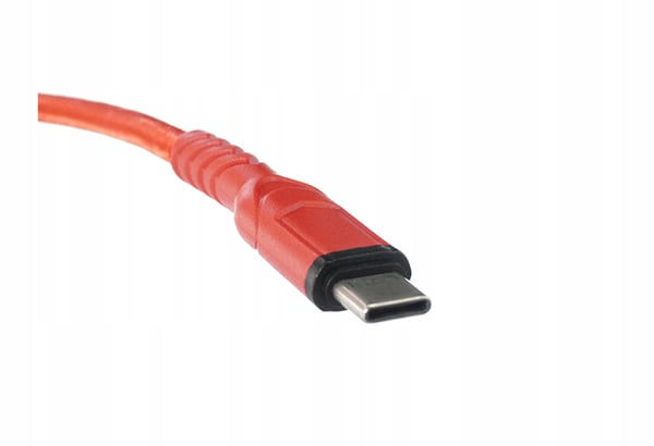 USB Type C-kabel hurtigopladning nylon 1m rød
