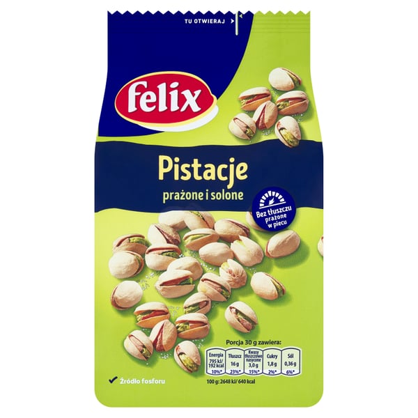 Felix Paahdetut ja Suolatut Pistaasipähkinät 360 g