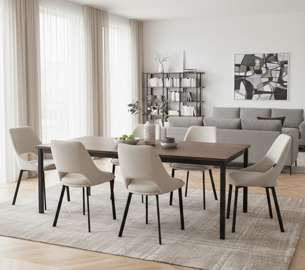 Lumo polstret stol, beige stof