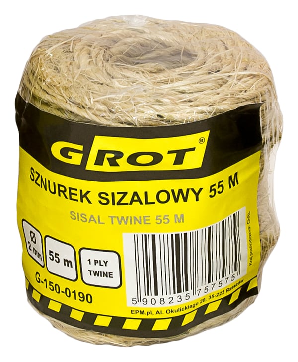 Sisalgarn 2mm 55MB - G-150-0190
