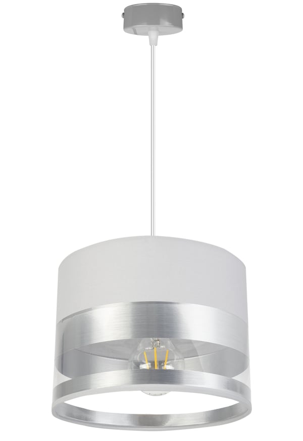 ELEGANT LOFTHÆNGELAMPE, KROM, LED-LAMPESKÆRM