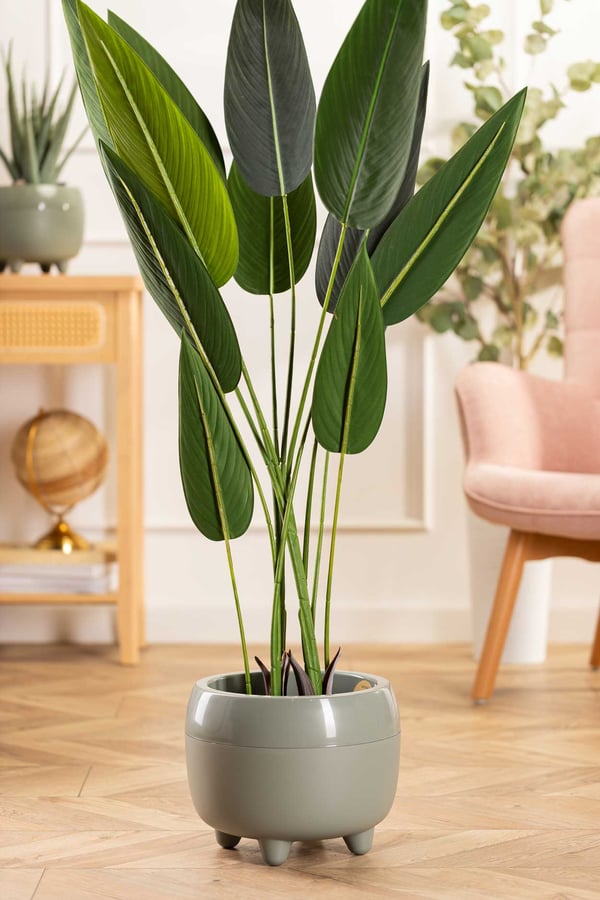 Botanica blomkrukke på ben, grågrøn, 30x24 cm