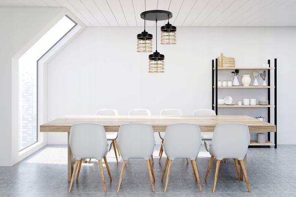 LOFTSLAMPE MED LED-LYKRONE MED GYLDEN TRÅD
