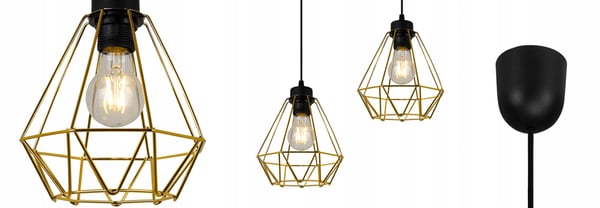 MODERNE ELEGANT HÆNGELAMPE I METAL MED LAMPESKÆRM