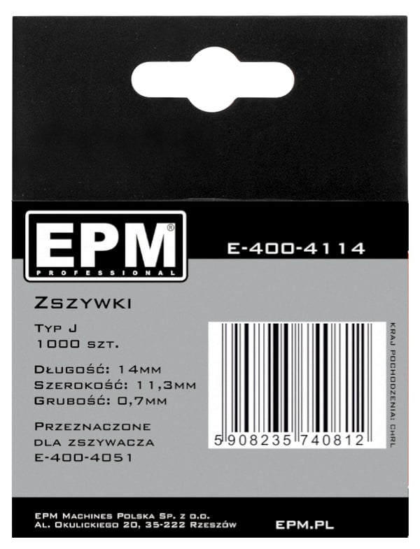 Häftklamrar 1000 st 14mm J-014 - E-400-4114