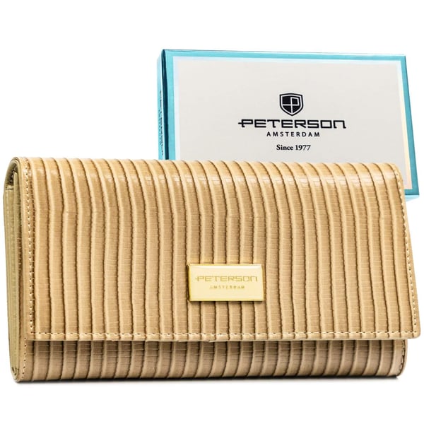 Naisten nahkalompakko + PU PTN PS122-CRV-2357 Khaki