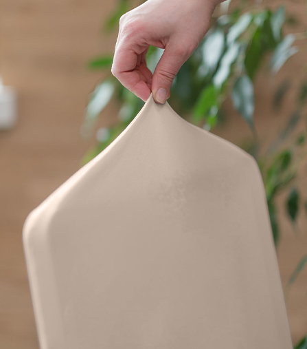 XXL-kaltevan nojatuolin päällinen, sileä kerma