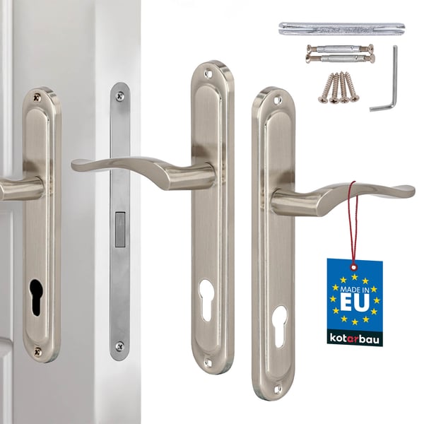 Dörrhantag långt fat för cylinderinsats Classic satin 90 Dörrhantag långt fat för cylinderinsats Classic satin 90
