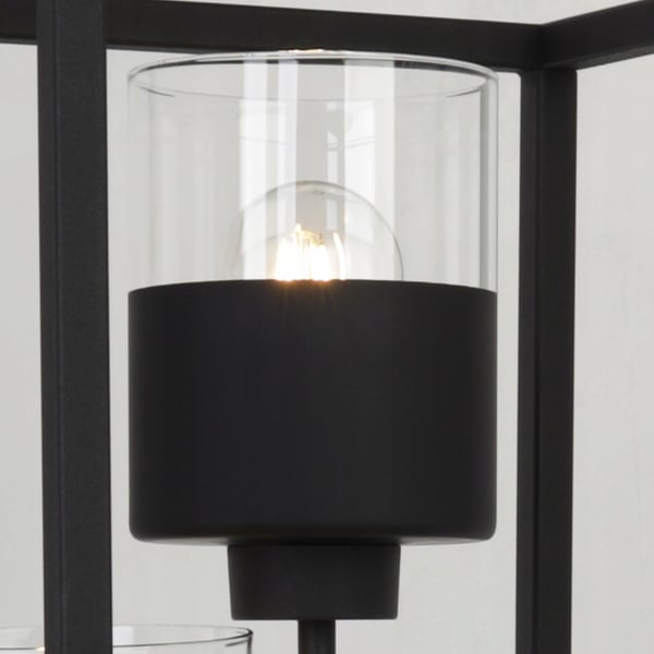 GULVLAMPE, STÅENDE, METAL LAMPESKÆRM, SORT, 130 CM