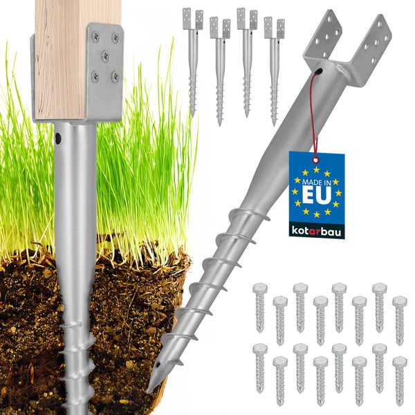 KOTARBAU stål U-bult markankare för staket och paviljonger 91 x 710 mm 4-pack