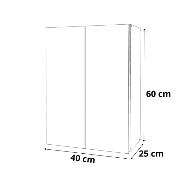 Væghængt badeværelsesskab, blank hvid, 40 cm, badeværelsessøjle, badeværelsesskab