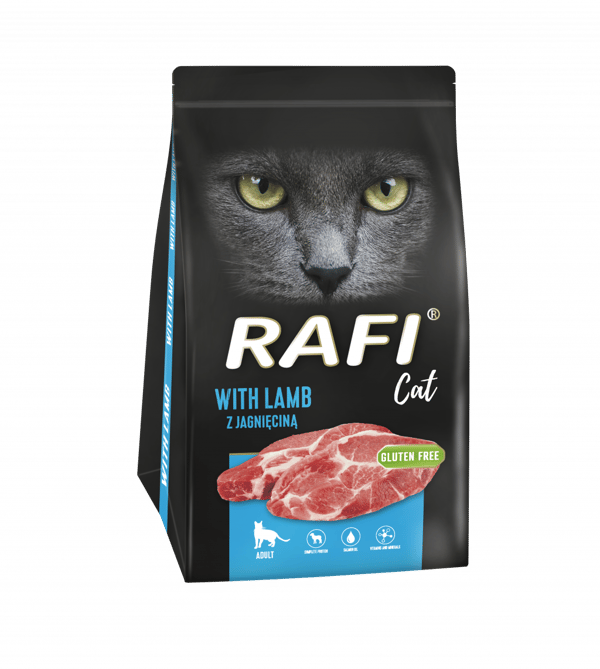 Rafi torrfoder för katter med lamm 1,5 kg
