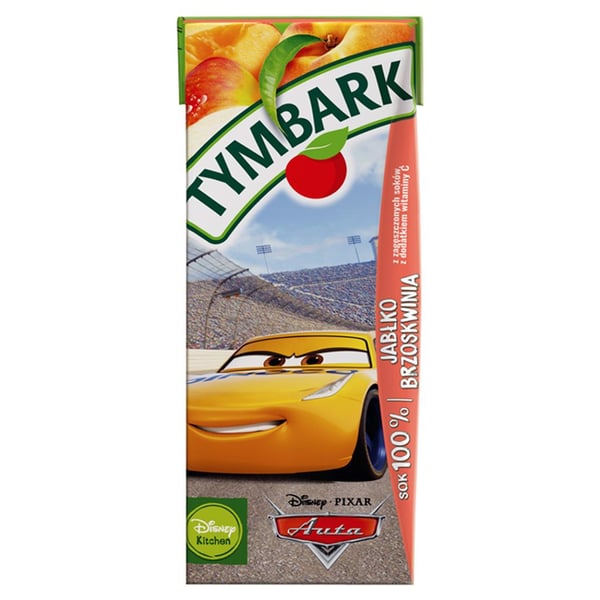 Tymbark 100% æble-ferskenjuice 200 ml