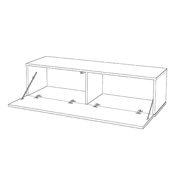 VÄGGHÄNT TV-SKÅP 140 CM GRÅ EK WOTAN