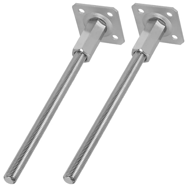 KOTARBAU® Vertikalt justerbar stålstolpeanker til pavilloner, skærme og hegn 80 x 330 mm 2-pak
