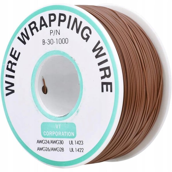 Kynar-ledning type AWG 0,25 mm brun 200 m