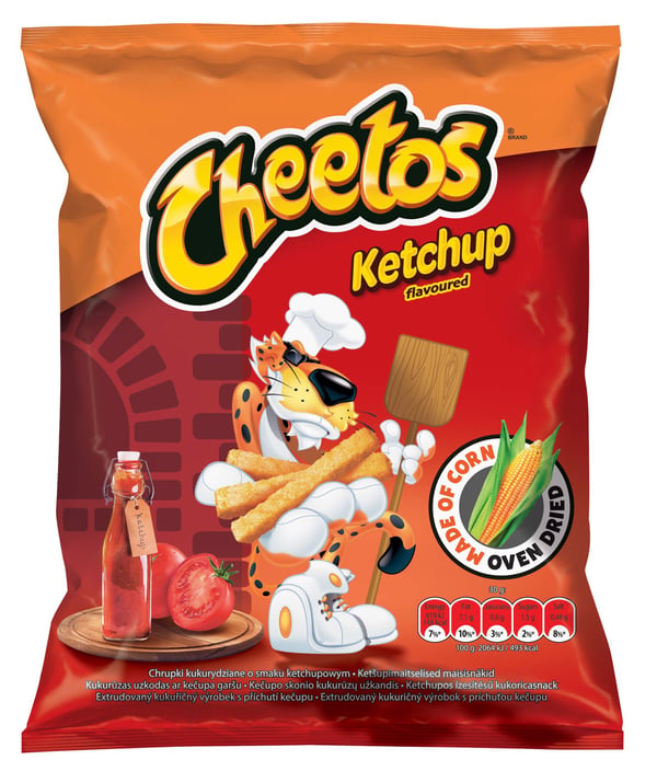 Cheetos Ketsupinmakuiset maissisipsit 43 g