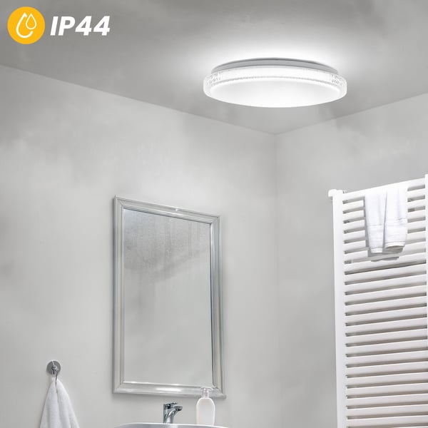 LED loftlampe overflademonteret AGA2 48W IP44 CCT hvid rund 40cm + LUMILED fjernbetjening